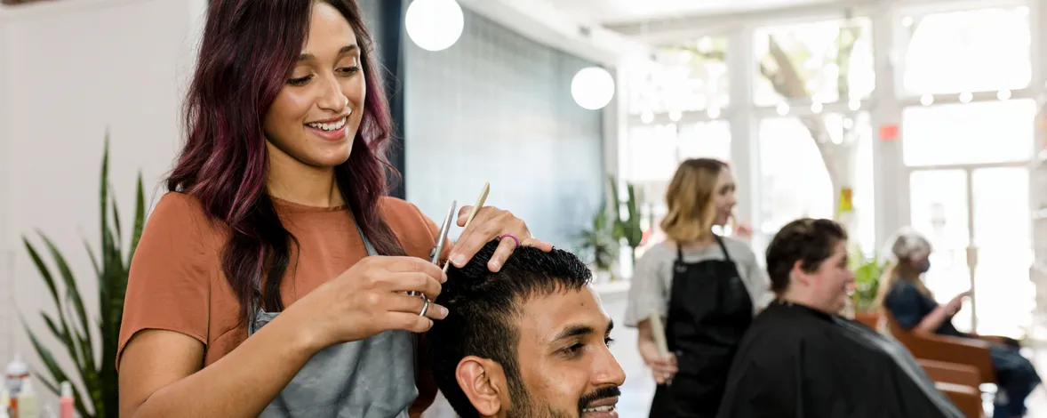 The male target group of a beauty salon