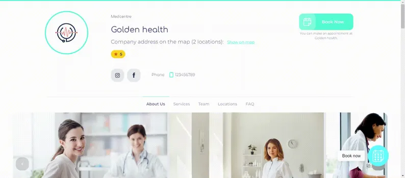 Free website for medical office by EasyWeek software