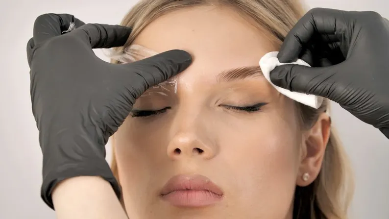 Brows, made in a beauty salon