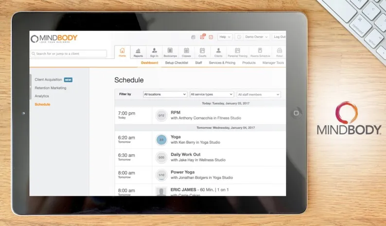 Mindbody appointment software