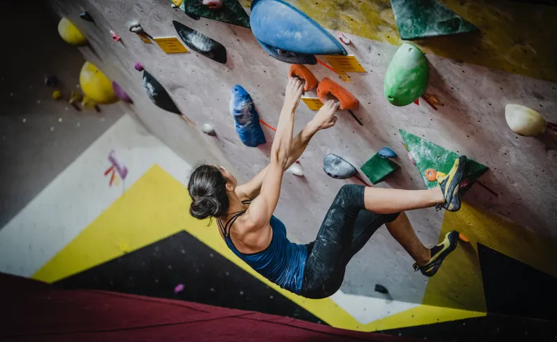 Indoor climbing session