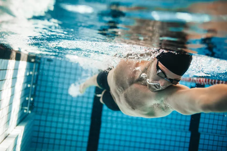 A professional swimmer