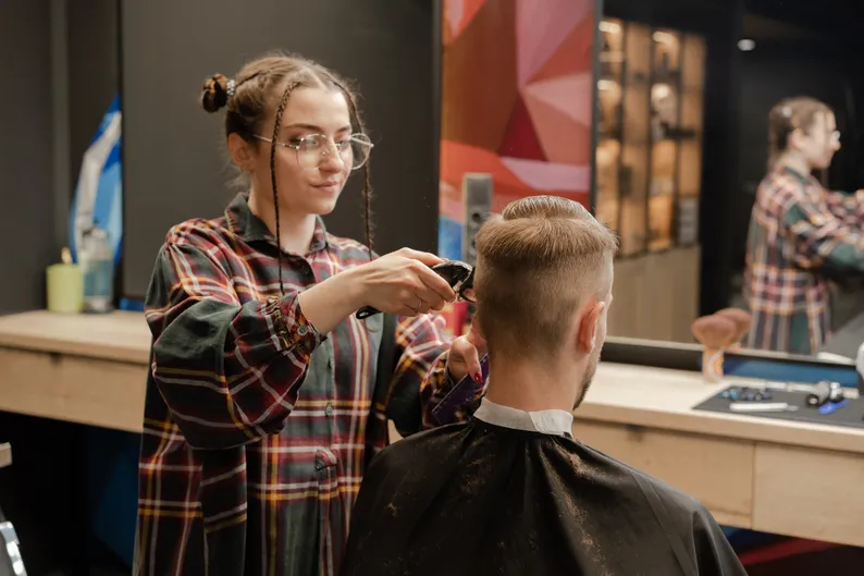 Salon male customers