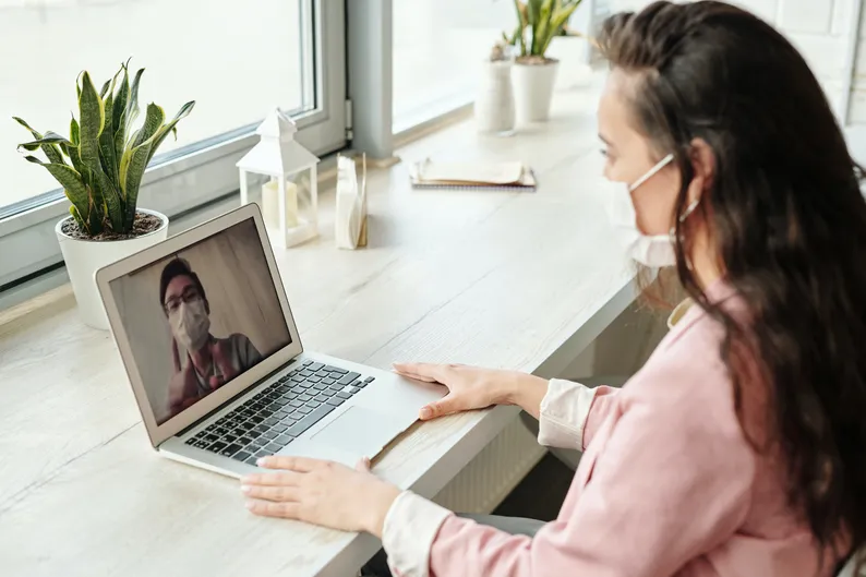 An online appointment with a doctor
