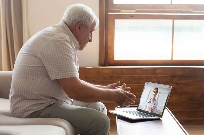 Online-Konsultation mit einem Arzt 