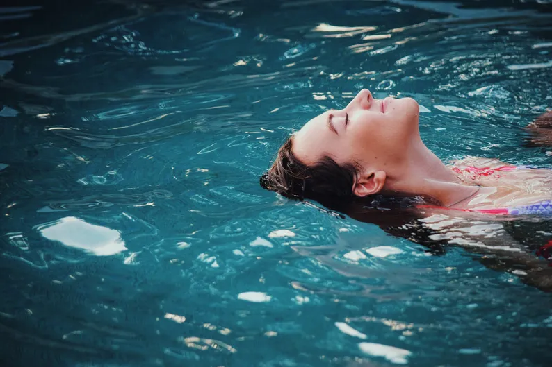 A satisfied swimming pool client