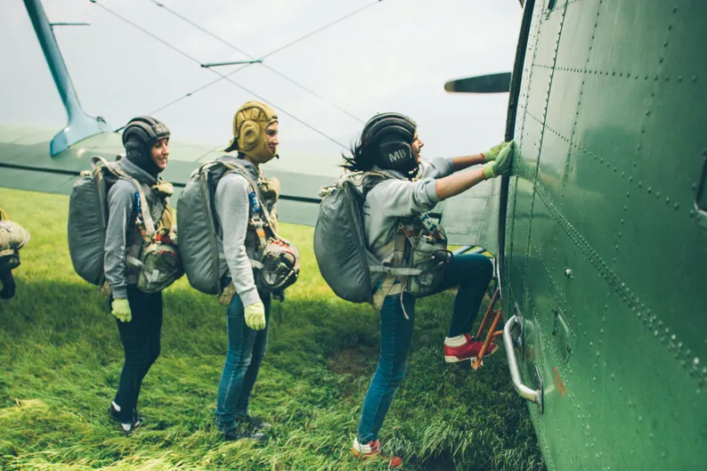 Skydiving preparations