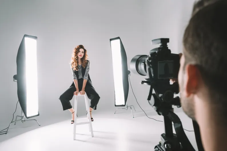 Photoshoot in a studio