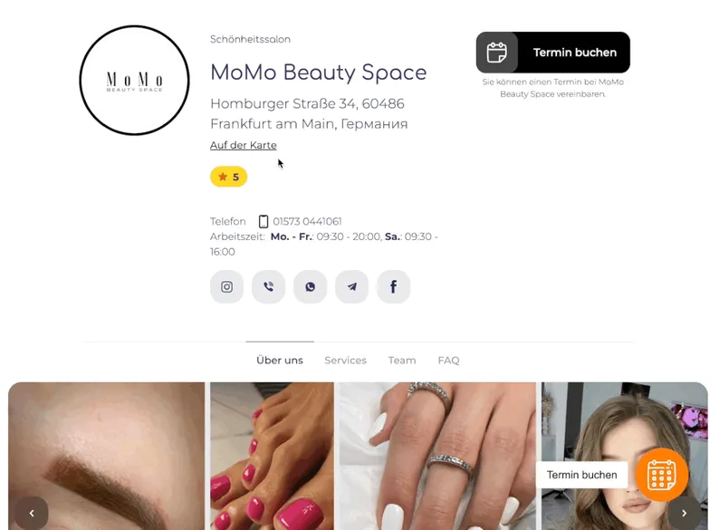 Website für einen Schönheitssalon von EasyWeek