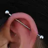 PIERCING ORELHA: Industrial / Transversal