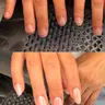Rallongement des ongles au gel sur chablon (forme inférieure), avec manucure et préparation des
